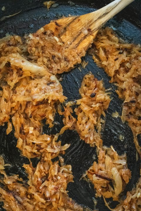 Mujadara: Lentils and Rice Under a Pile of Crispy Onions