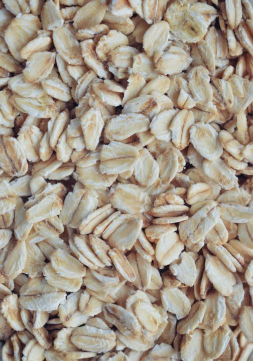 A close-up of a pile of oats